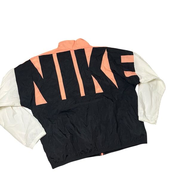 Nike Windbreaker Jacket Mens Black Peach Colorblock Retro Logo Active XL Tall - Picture 10 of 11